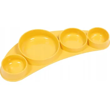 Talíř Talířek Koo-di žlutý silikonový