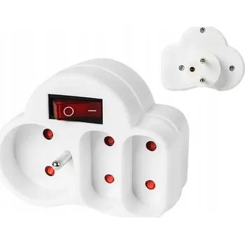 Elektrická zásuvka Elektrická Zásuvka rozbočka Plast-Rol bílá