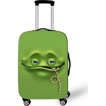 Elastický obal na kufr Crazy Face 07 - zelený