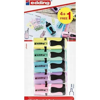 Zvýrazňovač EDDING ZVÝRAZŇOVAČ MINI PASTELOVÉ ZVÝRAZŇOVAČE 5 BAREV