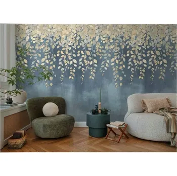 Fototapeta Vinylová tapeta na vliesu fototapeta zlaté listy výška 2,80 m AS