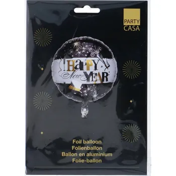 Balónek Fóliový balónek Šťastný Nový Rok 45 cm - dekorace na Silvestra