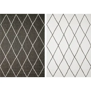 Koberec 120x170 cm OBOUSTRANNÝ KOBEREC ROMBY SISAL ANTRACIT