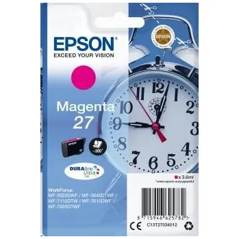 Tiskárna EPSON ink bar Singlepack "Budík" Magenta 27 DURABrite Ultra Ink