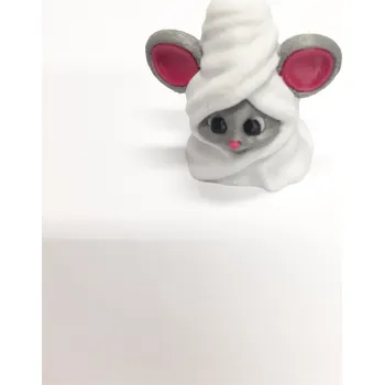 Figurka Mini dekorace 3D tisk PLA/petG Barva: šedá, Typ mini dekorace: Myška v turbanu