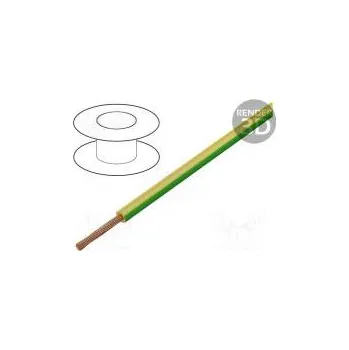 elektrický kabel Vodič FlexiStrom lanko Cu 4mm2 zeleno-žlutá PVC 1,5kV 100m