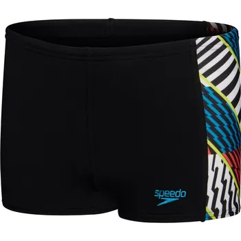 Chlapecké plavky Speedo Digital Panel Aquashort Boy Black/White/Watermelon/Bolt/Bitter Lime 140cm