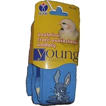 Dětské bavlněné froté punčocháčky NOVIA | Králíček 80-86 světle modré