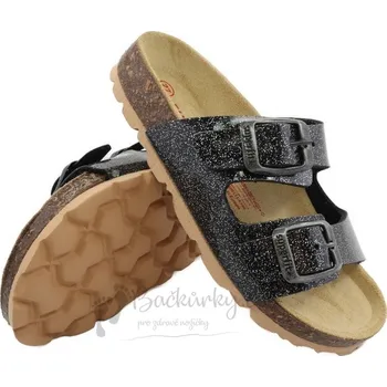 Chlapecké sandály Dětské ortopedické pantofle SUPERFIT 0-800111-0100 stříbrno černá - vel. 37