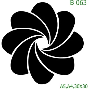 Plastová šablona pro malování - Mandaly a dortovky - Dortovka (B063) - A5 , Lepící fólie