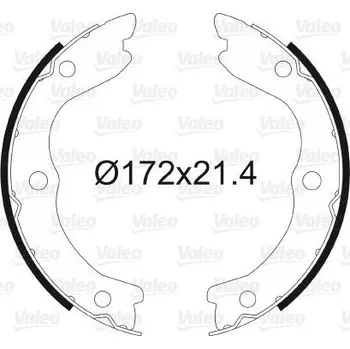 Brzdová čelist Sada brzdových čelistí, parkovací brzda VALEO 564177