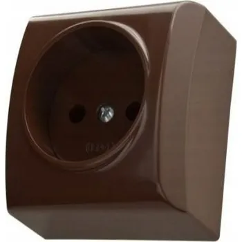 Elektrická zásuvka Hnědá Elektrická Zásuvka Ospel