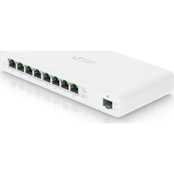 Počítačové příslušenství Ubiquiti UISP Switch - 8x GbE, 1x SFP, fanless, 8x PoE Out 27V (PoE budget 110 W)