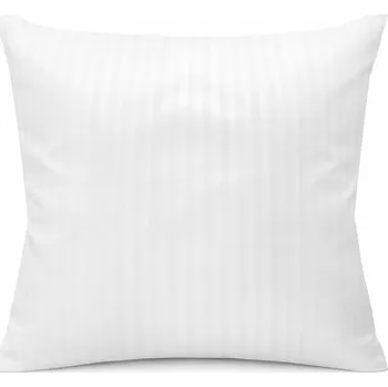 Povlak na polštářek Povlak na polštář 40x40 bílý POLSKÁ BAVLNA pruhy 4 mm záložka do hotelu