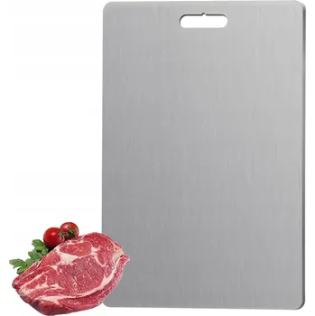 Kuchyňské prkénko KUCHYŇSKÁ DESKA NA KRÁJENÍ 29X20 CM NEREZOVÁ OCEL 304 ODOLNÁ, OBOUSTRANNÁ