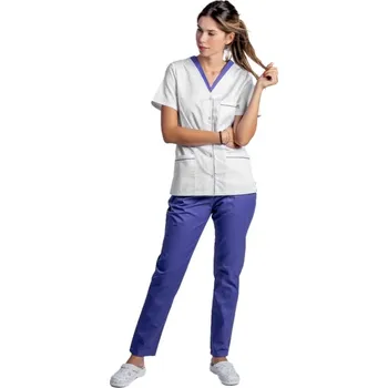 zdravotnický set - bílý/fialový - dámský | drinuniforma.cz
