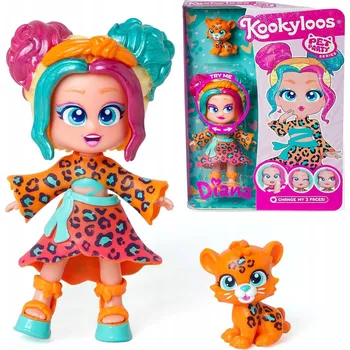 Figurka Panenka KookyLoos Pet Party Sběratelská Figurka 11 cm Diana + Leopard