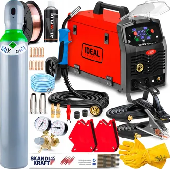 Svářečka Svářečka MIGOMAT IDEAL PRAKTIK MIG 211 SYNERGIE LED MMA TIG 200A 230V FLUX