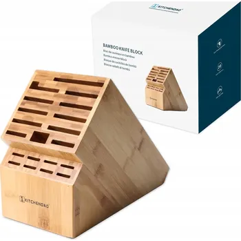 Stojan na nože KITCHENDAO Blok na Nože Bambusový 20 míst bez nožů