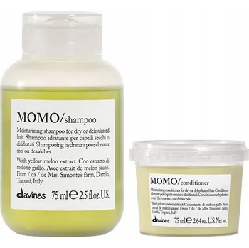 Šampon Davines MOMO mini hydratační sada pro suché vlasy šampon kondicionér 2x75 ml