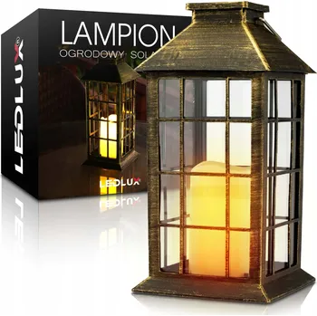 Venkovní osvětlení Závěsná lampa LEDLUX zlatá solární se soumrakovým senzorem