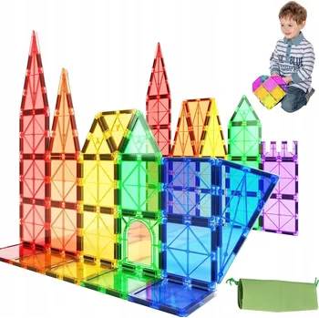 ostatní stavebnice Stavebnice magnetické, vzdělávací, kreativní, kostrukční, 3D, 40 dílků