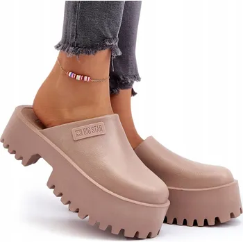 Dámské pantofle BIG STAR NN274016 Dámské sportovní nazouváky / pantofle na platformě béžové, velikost 40