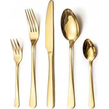 Příbor LAZAHOME Sada Příborů 30 Kusů Ocel Zlaté Pro 6 Osob