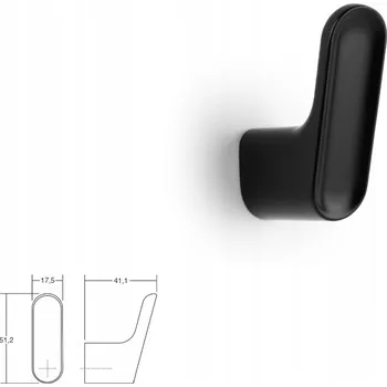 Věšák Nástěnný věšák na nábytek VIEFE LUV 7037, matná černá 7037017ZM2