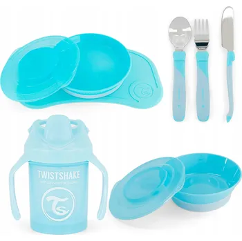 dětská jídelní sada TWISTSHAKE Sada Nádobí Pro Miminka 6m+ Modrá