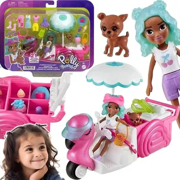 Panenka Sada svačinového vozíku Polly Pocket Plameňák HWP24