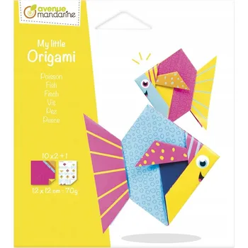 Obraz Origami papíry Avenue Mandarine My little Origami - Ryba, 12 x 12 cm, 20 listů