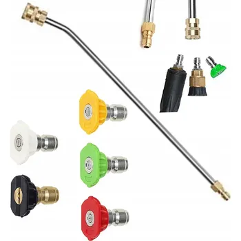 Příslušenství pro vysokotlaký čistič SADA 5 TRYSEK RYCHLOSPOJKA LAVOR PARKSIDE + NÁSTAVEC/LANCE PRO TLAKOVOU MYČKU 1/4" ZAHNUTÝ 30°