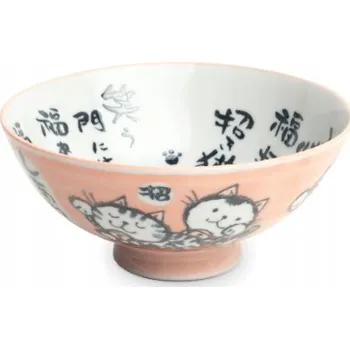 Japonská miska Kočky Cats růžová 14 cm