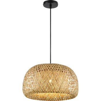 JAVA, závěsné svítidlo, 1 žárovka E27, bambus, boho styl, průměr: 38 cm