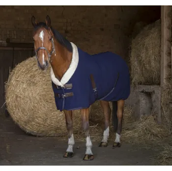 Deka pro koně EQUITHÈME Deka odpocovací Teddy Equithème, navy/ecru Délka zad: 165 cm