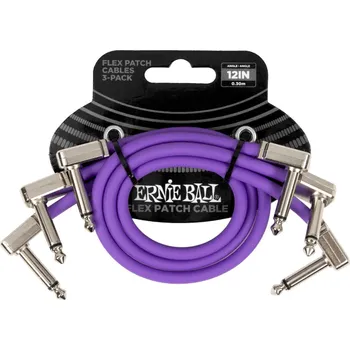 Příslušenství ke zvukové technice Ernie Ball Flex 3 Pack 30,48 cm Lomený - Lomený Patch kabel