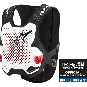 Motocyklový chránič hrudi a pátěře Alpinestars Tech-Air MX white vest vel. S