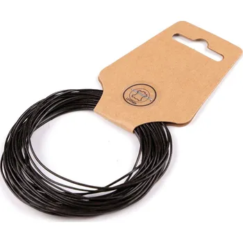 Kožená šňůrka Ø1 mm, malé, 2 hnědá lakovaná