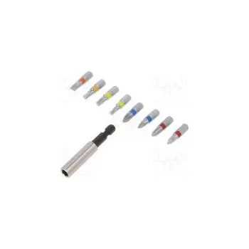 Bit Sada šroubovací bity Poč.ks 9 Imbusový bit 1/4" 4 mm 25mm