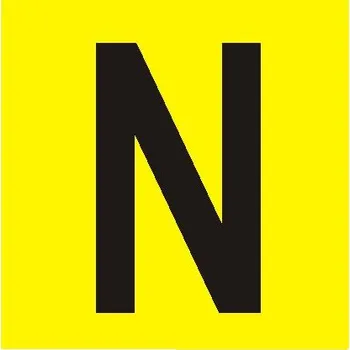 STRO.M propagace Samolepka DT004B 2x2cm PE (žlutý podklad, černý tisk)