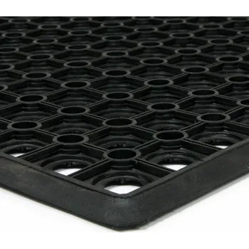 Rohožka FLOMAT Gumová venkovní vstupní rohož FLOMA HoneyComb Ramp - 45 x 75 x 1,5 cm