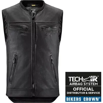 Moto bunda Alpinestars Tech-Air 3 V2 Leather black vest vel. XL