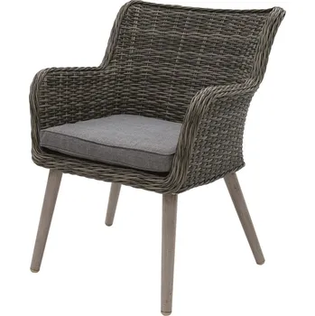 Zahradní ratanové jídelní křeslo MALIBU (šedá)