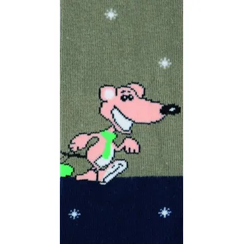 Dětské punčocháče bavlněné myšák šedá 116-122