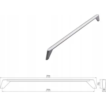 Nábytkové kování Nábytková úchytka SIRO 2413-335ZN1 chrom lesklý