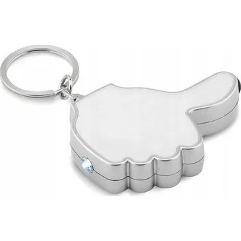 Stříbrný přívěsek Palec s LED lampou + stylus na mobil