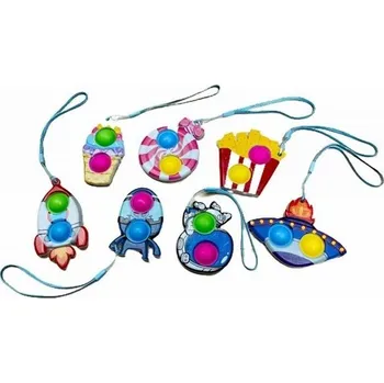 POP IT Antistresová hračka Pop it přívěsek na klíče MIX barev 5. Zmrzlina