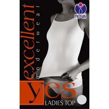 Kalhotky Dámská bezešvá košilka NOVIA | bílá M/L