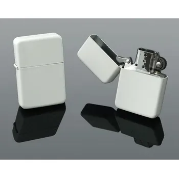 Benzínový zapalovač Gentelo 0010 Bílý + Možnost Gravírování + Benzín Zdarma